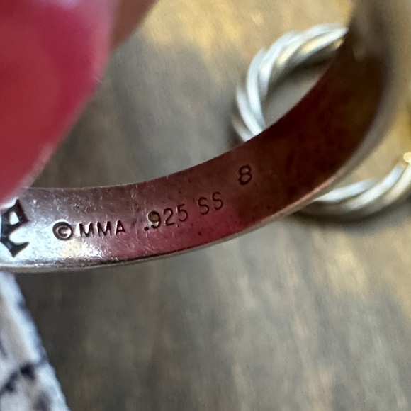 Sterling Silver Infinity Band Ring size 8 De M’amour Soiez Sure - Picture 4 of 4